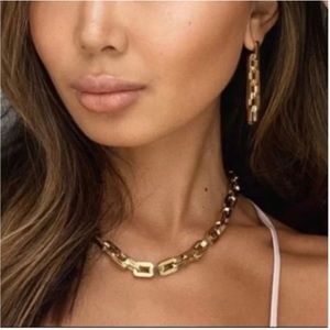 EDDIE BORGO Supra Link Necklace in Gold